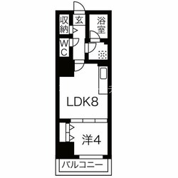 栄町駅 徒歩4分 12階の物件間取画像